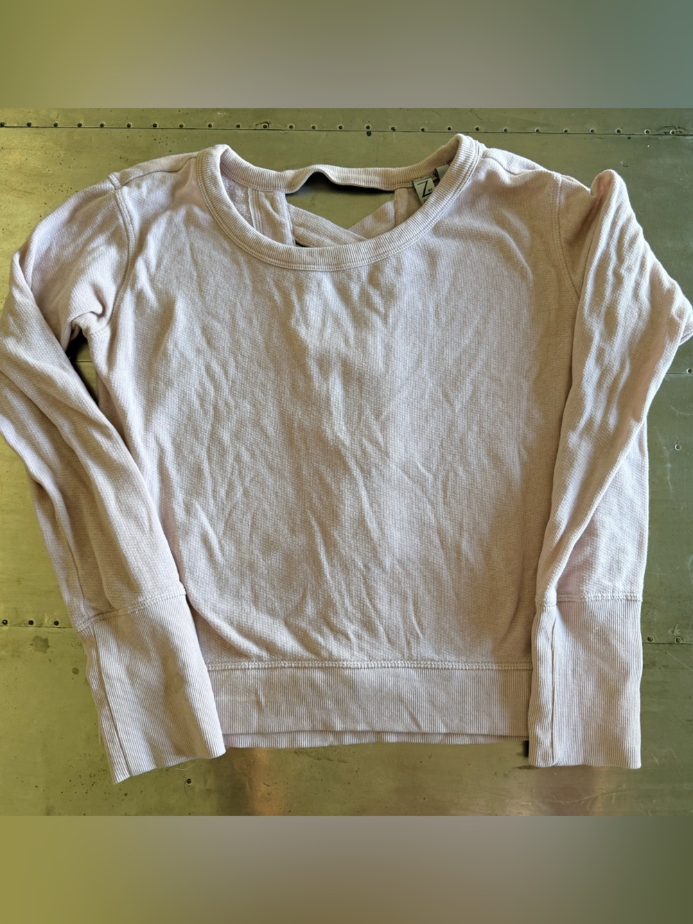 Zella Light Pink Long Sleeve Sweatshirt